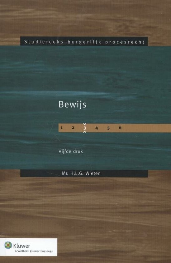 Studiereeks burgerlijk procesrecht 3 - Bewijs - cover