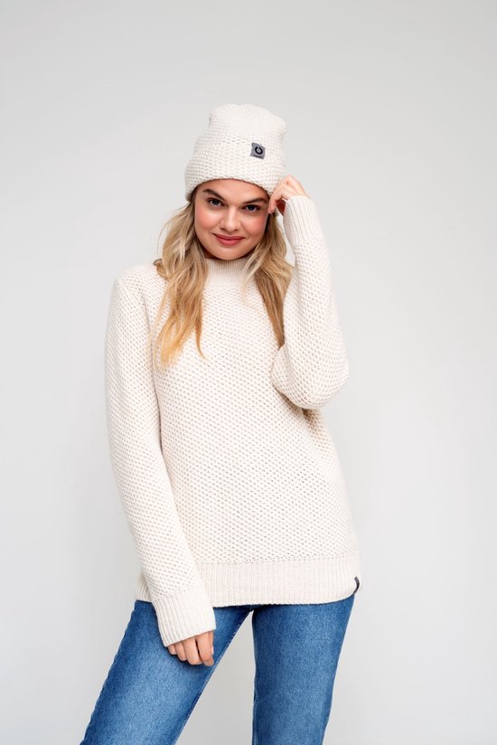 Loop.a life - Dames Trui - Duurzame Trui - Beehives Sweater - Beige - Dames Sweater