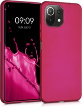 kwmobile telefoonhoesje voor Xiaomi 11 Lite (5G) NE / Mi 11 Lite (5G) - Hoesje voor smartphone - Back cover in metallic roze