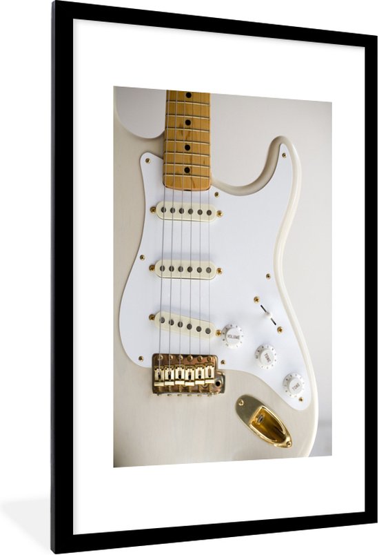 Fotolijst incl. Poster - Doorsnede van een elektrische gitaar - 60x90 cm - Posterlijst