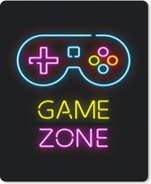 Gaming Muismat - Mousepad - 30x40 cm - Controller - Game - Neon - Zwart - Quotes - Game zone - Geschikt voor Gaming Muis en Gaming PC set - Schoolspullen tieners