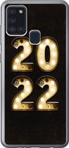 Geschikt voor Samsung Galaxy A21s hoesje - Oudejaarsavond - Nieuwjaar - 2022 - Siliconen Telefoonhoesje