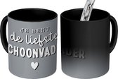 Magische Mok - Foto op Warmte Mokken - Koffiemok - Vaderdag - Schoonvader - Je bent de liefste schoonvader - Quotes - Spreuken - Magic Mok - Beker - 350 ML - Theemok - Mok met teks