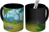 Magische Mok - Foto op Warmte Mok - Jungle - Natuur - Cartoon - 350 ML