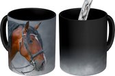 Magische Mok - Foto op Warmte Mokken - Koffiemok - Paard - Rook - Halster - Magic Mok - Beker - 350 ML - Theemok