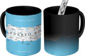 Magische Mok - Foto op Warmte Mok - de kaart van Puerto Rico - 350 ML
