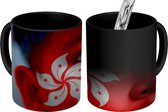 Magische Mok - Foto op Warmte Mokken - Koffiemok - Vlag van Hong Kong - Magic Mok - Beker - 350 ML - Theemok