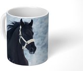 Mok - Koffiemok - Paard - Sneeuw - Winter - Mokken - 350 ML - Beker - Koffiemokken - Theemok