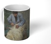 Mok - Schapenscheerder - Schilderij van Anton Mauve - 350 ML - Beker