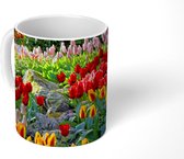 Mok - Gekleurde tulpen in de Keukenhof in Nederland - 350 ML - Beker