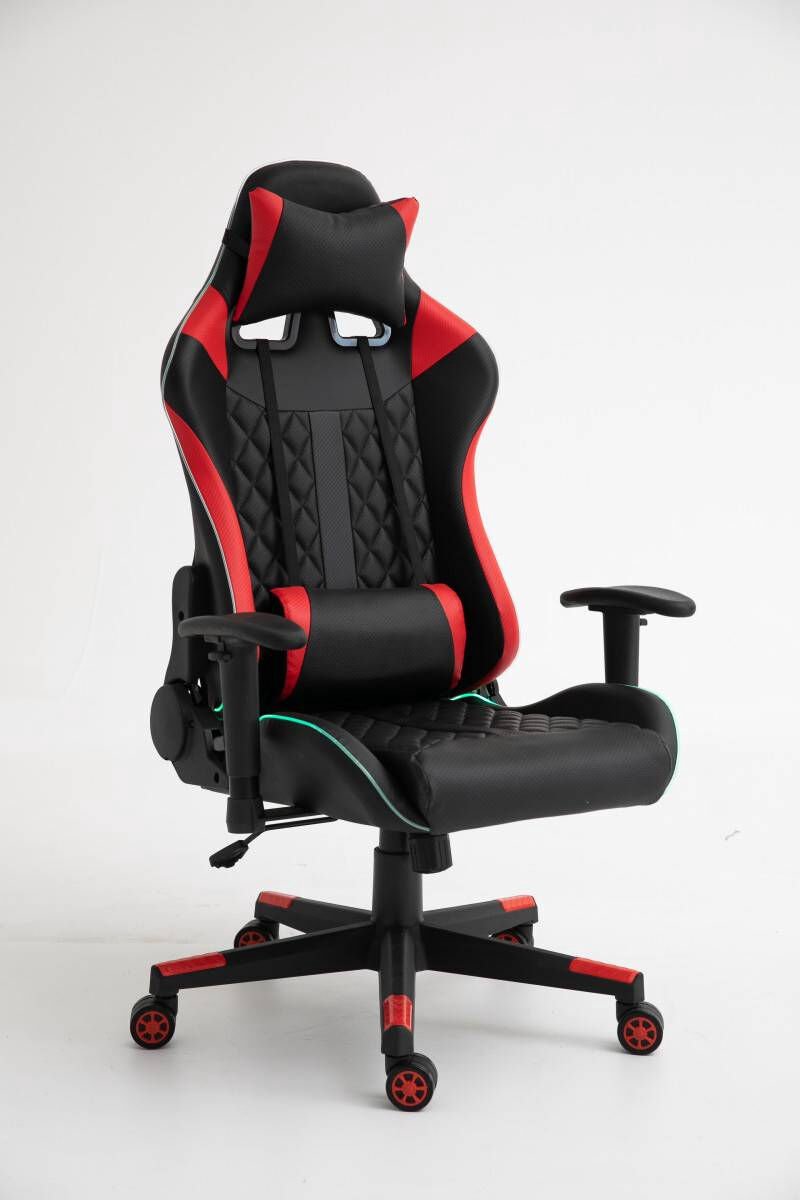 Gamingstoel 'Taylor' Rood/zwart met LED | bol.com