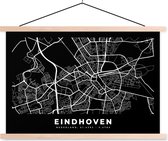 Porte-affiche avec affiche - Affiche scolaire - Eindhoven - Carte - Zwart - 150x100 cm - lattes vierges