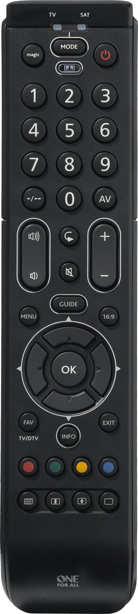 One For All Smart Control 5 télécommande IR Wireless Acoustique, Cable,  DTT, DVD/Blu-ray, console de jeux, Système home cinema