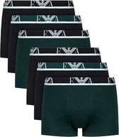 Emporio Armani 6-pack boxershorts trunk - zwart/scarabeo