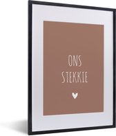 Affiche encadrée Citations - Chez nous - Proverbes - 30x40 cm