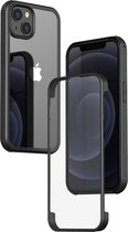 Valenta - Bumper Hoesje - iPhone 13 Pro - Full Cover - Tempered Glass - Zwart