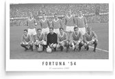 Walljar - Elftal Fortuna 54 '67 - Zwart wit poster