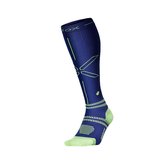 STOX Energy Socks - Sportsokken voor Mannen - Premium Compressiesokken - Voorkom Blessures & Spierpijn - Sneller Herstel - Minder Vermoeide Benen - 1 Paar (Donkerblauw/Geel, XL) 46 49 EU