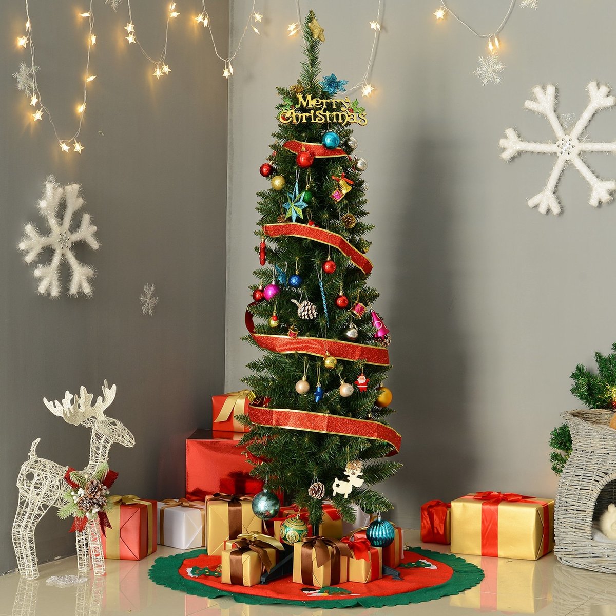 ChristmasGoodz - Kunstkerstboom - Smalle Kunstkerstboom - Smalle kerstboom - 120 cm – foto 2