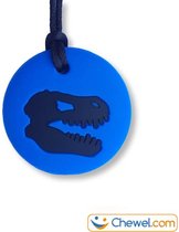 Bijtketting kauwketting | Dinosaurus Dino Disk Kleur | Blauw | Chewel ®