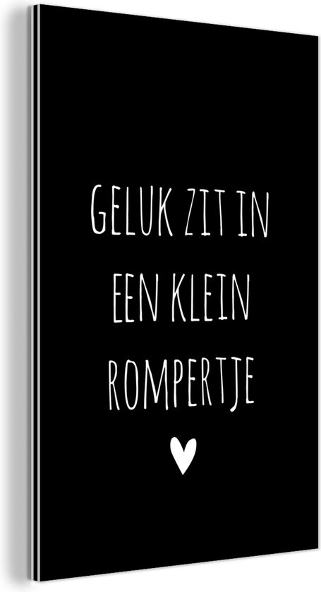 FEMER Metalen bord spreuk 30x20 cm levensverwachtingen hart geschenk