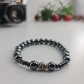 nevoss - Edelsteen - hematiet - armband - met metalen figuur