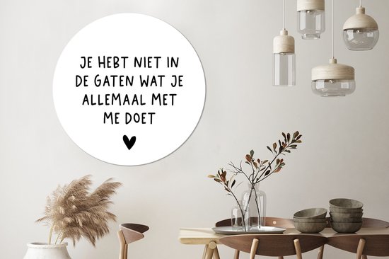 Wall Circle - Wall Circle Inside - Proverbes - Citations - Ce que tu me fais - ⌀ 150 cm - Décoration murale - Peintures ronds