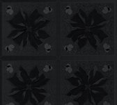 AS Creation Karl Lagerfeld - Grafisch Tegel behang - Barok Bloem - zwart - 1005 x 53 cm