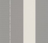 AS Creation Karl Lagerfeld - Blok strepen behang - Avantgarde "Ribbon" - grijs wit - 1005 x 53 cm