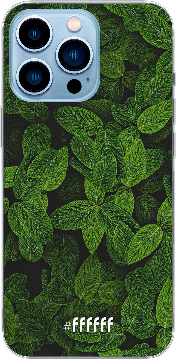 6F hoesje - geschikt voor iPhone 13 Pro Max - Transparant TPU Case - Jungle Greens #ffffff