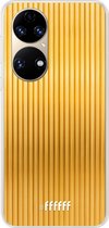 6F hoesje - geschikt voor Huawei P50 -  Transparant TPU Case - Bold Gold #ffffff