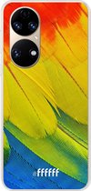 6F hoesje - geschikt voor Huawei P50 -  Transparant TPU Case - Macaw Hues #ffffff