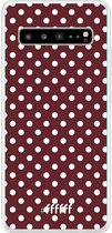 6F hoesje - geschikt voor Samsung Galaxy S10 5G -  Transparant TPU Case - Burgundy Dots #ffffff