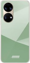 6F hoesje - geschikt voor Huawei P50 -  Transparant TPU Case - Fresh Geometric #ffffff