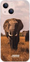 6F hoesje - geschikt voor iPhone 13 - Transparant TPU Case - Elephants #ffffff