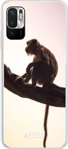 6F hoesje - geschikt voor Xiaomi Redmi Note 10 5G -  Transparant TPU Case - Macaque #ffffff