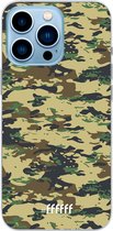 6F hoesje - geschikt voor iPhone 13 Pro - Transparant TPU Case - Desert Camouflage #ffffff