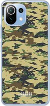 6F hoesje - geschikt voor Xiaomi Mi 11 Lite -  Transparant TPU Case - Desert Camouflage #ffffff