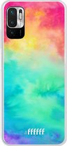 6F hoesje - geschikt voor Xiaomi Redmi Note 10 5G -  Transparant TPU Case - Rainbow Tie Dye #ffffff