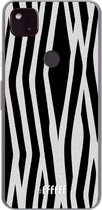 6F hoesje - geschikt voor Google Pixel 4a 5G -  Transparant TPU Case - Zebra Print #ffffff