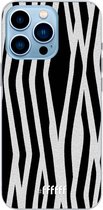 6F hoesje - geschikt voor iPhone 13 Pro - Transparant TPU Case - Zebra Print #ffffff