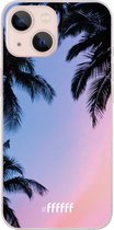 6F hoesje - geschikt voor iPhone 13 - Transparant TPU Case - Sunset Palms #ffffff