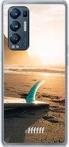 6F hoesje - geschikt voor OPPO Find X3 Neo -  Transparant TPU Case - Sunset Surf #ffffff