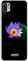 6F hoesje - geschikt voor Xiaomi Redmi Note 10 5G -  Transparant TPU Case - Purple Flower in the Dark #ffffff