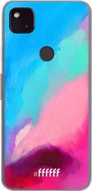 6F hoesje - geschikt voor Google Pixel 4a 5G -  Transparant TPU Case - Abstract Hues #ffffff