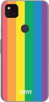 6F hoesje - geschikt voor Google Pixel 4a 5G -  Transparant TPU Case - #LGBT #ffffff