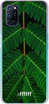 6F hoesje - geschikt voor OPPO A92 -  Transparant TPU Case - Symmetric Plants #ffffff