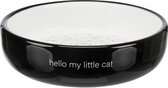 Trixie voerbak / drinkbak kat platte neus zwart / wit - 300 ml 15 cm - 1 stuks