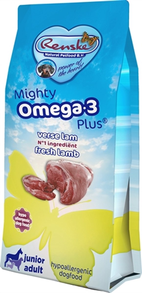 Renske hond mighty omega plus lam - 3 kg - 1 stuks