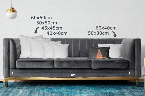 Sierkussens - Kussentjes Woonkamer - 50x30 cm - Een enorme kerstboom in de Verenigde Staten - Kerstversiering - Kerstdecoratie voor binnen - Woonkamer